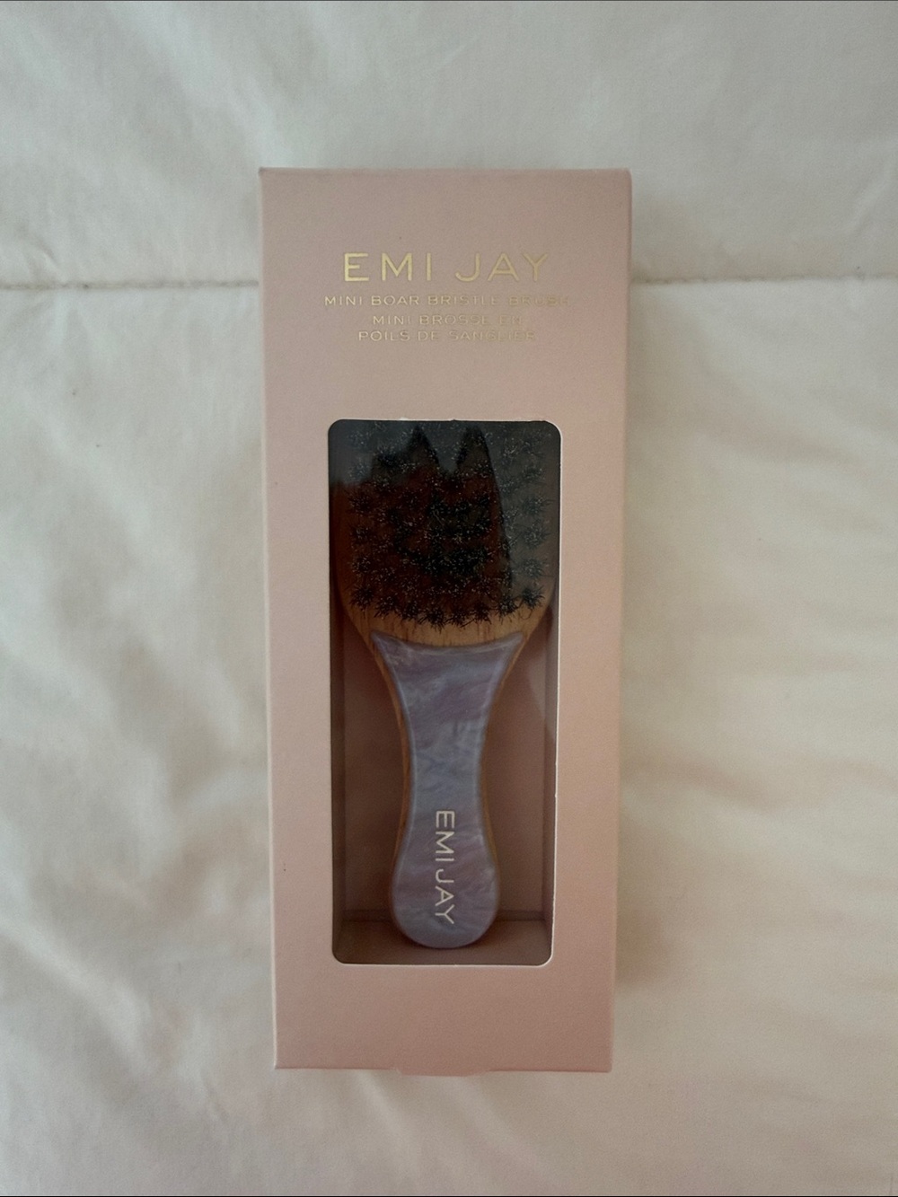 Emi Jay mini boar bristle brush Blue Sugar